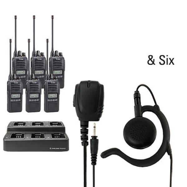 Icom IC - F2100D / IC - F1100D | IDAS Digital Two Way Radio Bundle Package - Icom - ICF21 - 11DS - 6 - TEH - S