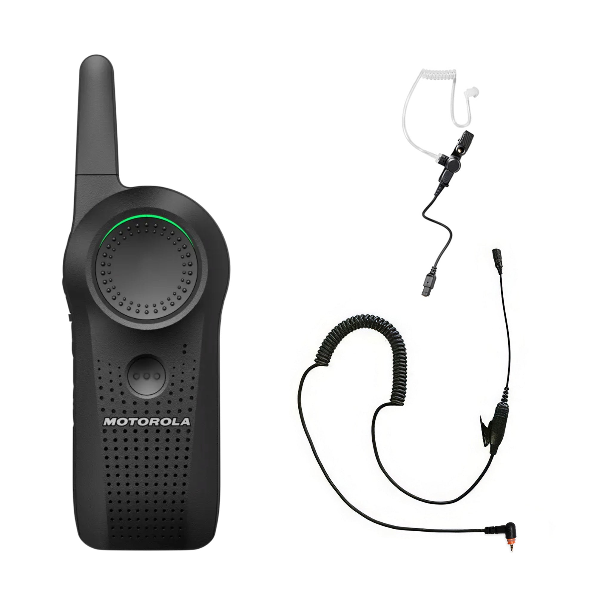 Motorola Curve one-piece clear eartube surveillance earpiece set.