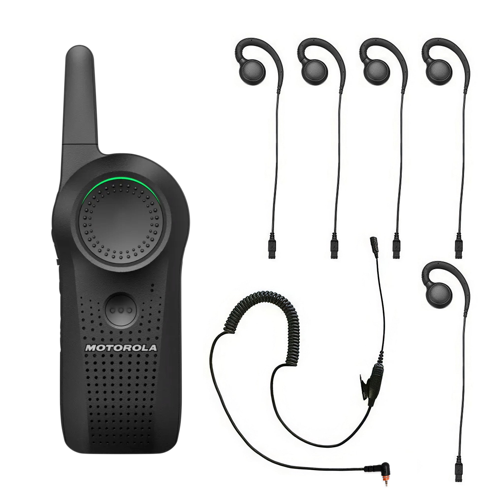 Motorola Curve five-piece earpiece set for enhanced wireless connectivity.