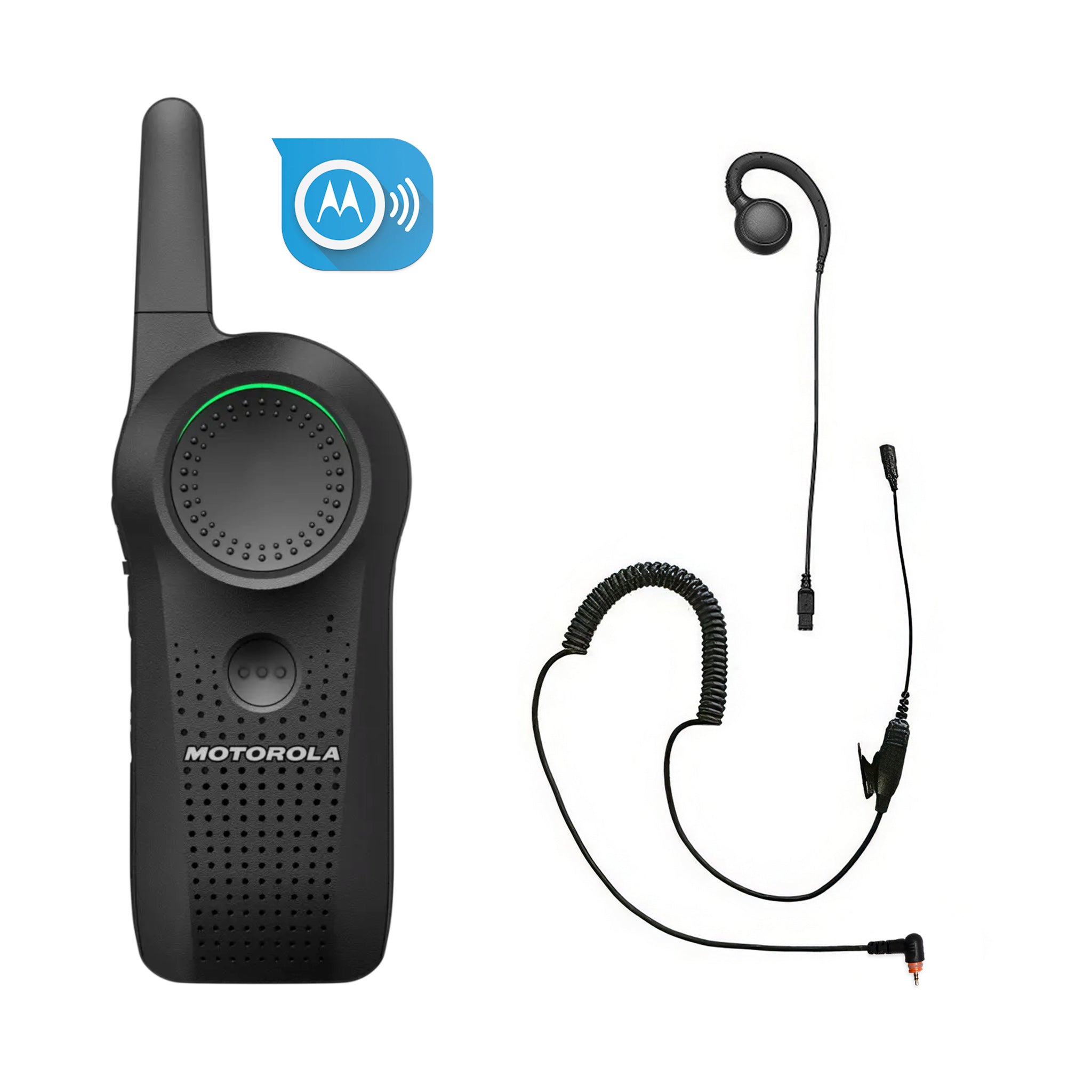 Motorola Curve one-piece earpiece set with subscription for enhanced wireless connectivity.