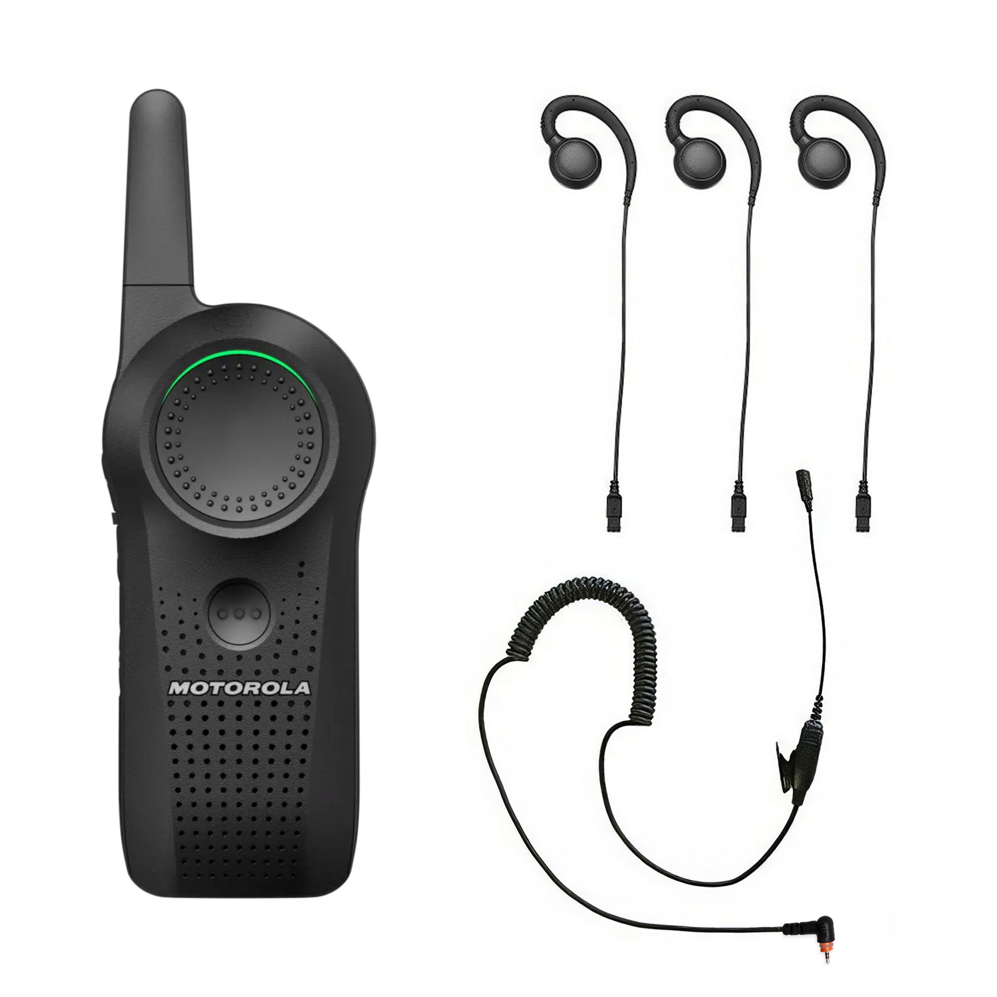 Motorola Curve three-piece earpiece set for enhanced wireless connectivity.