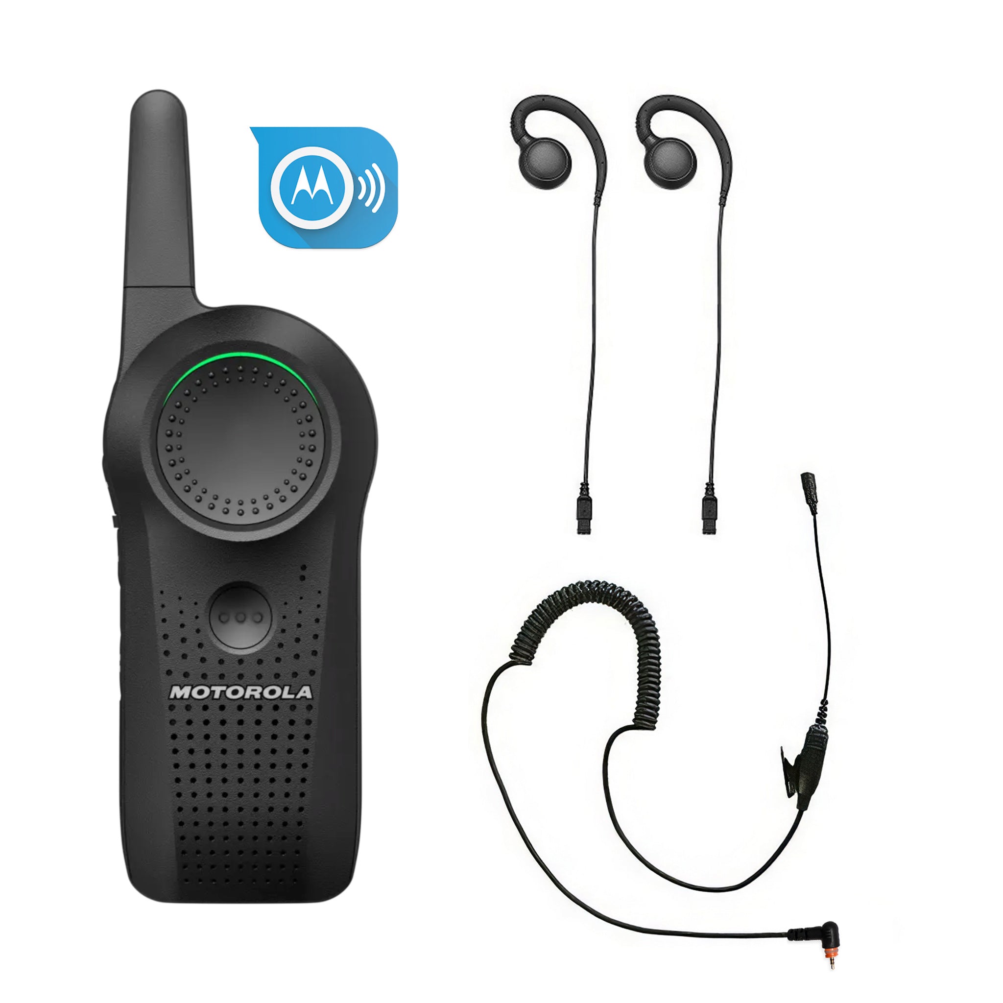 Motorola Curve two-piece earpiece set with subscription for enhanced wireless connectivity.