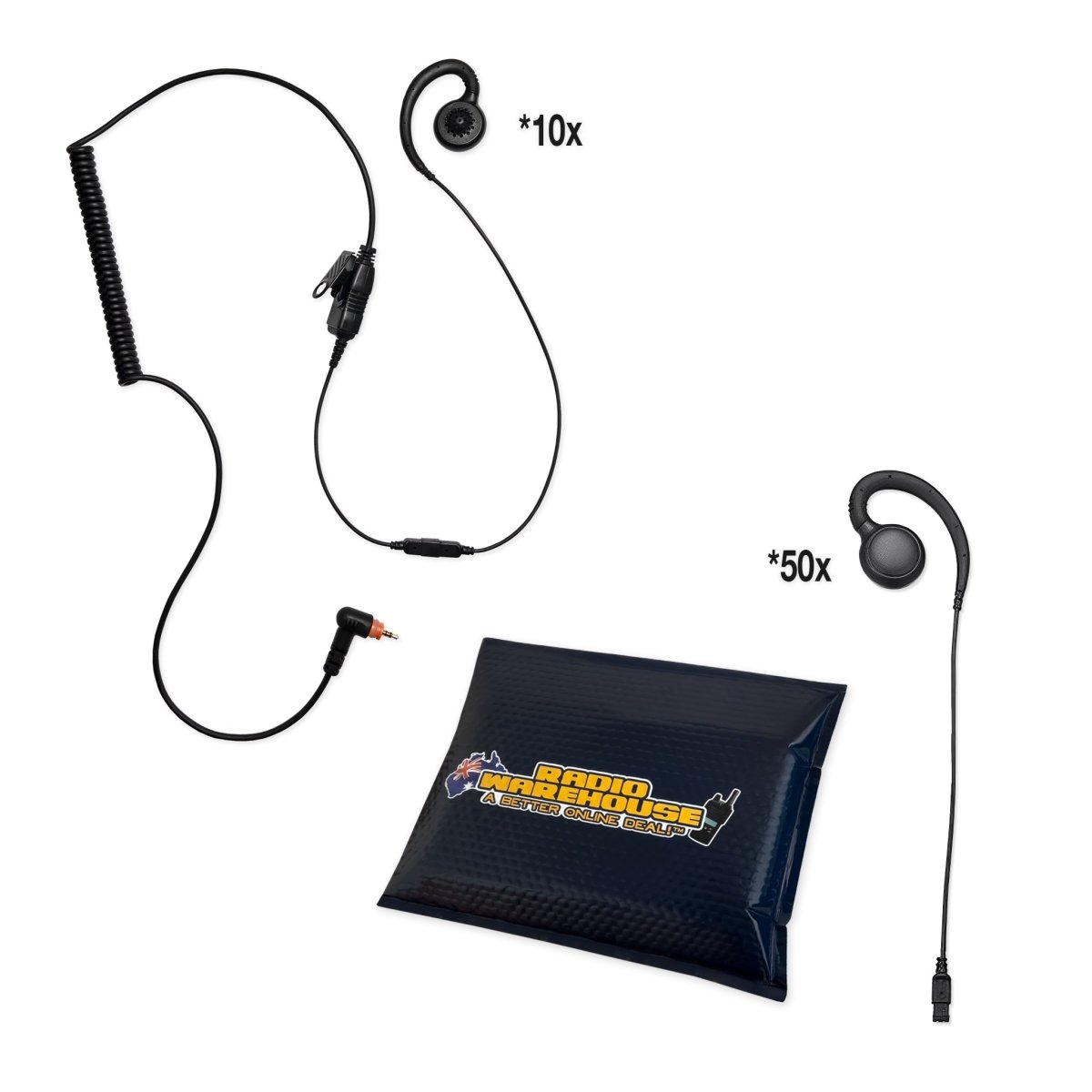 WPSSM - TLK100 Secure Swap Earpiece (Alternative to PMLN7189A) - Wireless Pacific - 10WPSSM - CURVE - 50WPSSEH