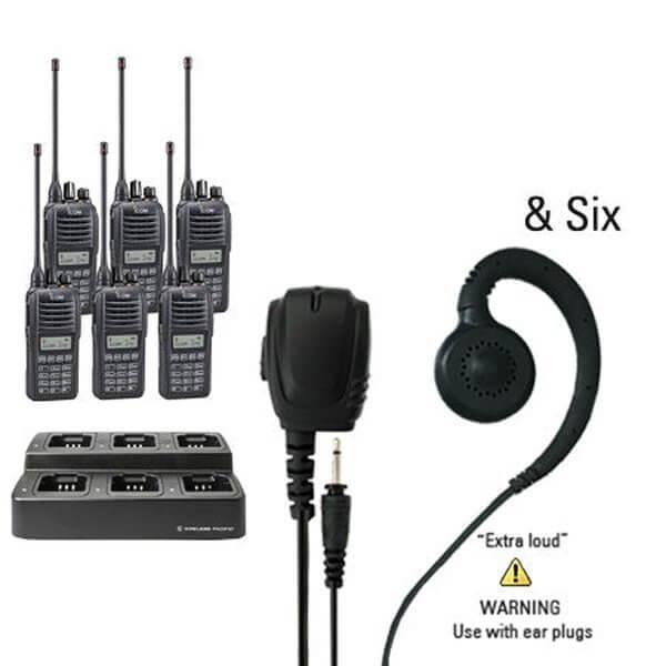 Icom IC - F2100D / IC - F1100D | IDAS Digital Two Way Radio Bundle Package - Icom - ICF21 - 11DT - 6 - LEH