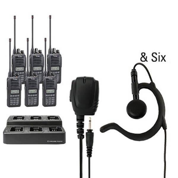 Icom IC - F2100D / IC - F1100D | IDAS Digital Two Way Radio Bundle Package - Icom - ICF21 - 11DT - 6 - BEH