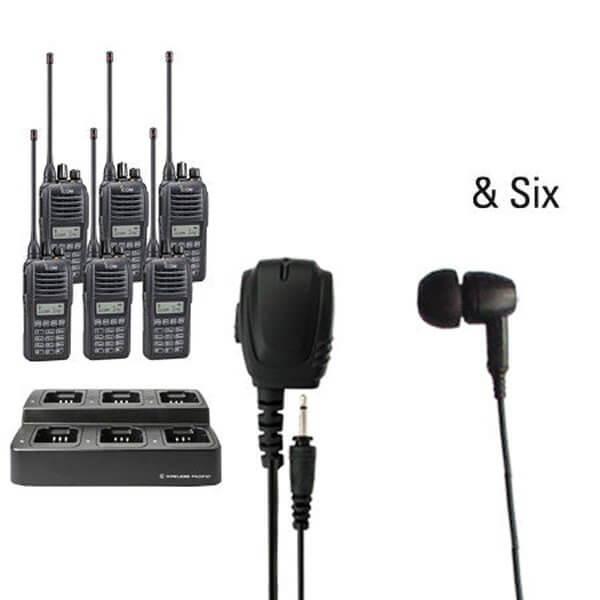 Icom IC - F2100D / IC - F1100D | IDAS Digital Two Way Radio Bundle Package - Icom - ICF21 - 11DT - 6 - EB